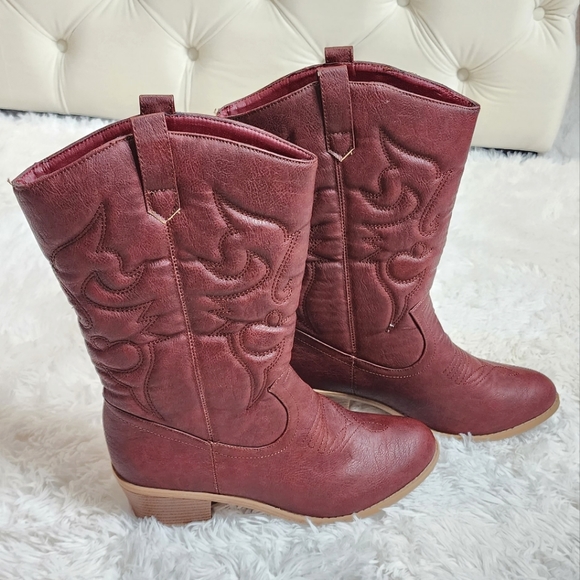 Karyn's Special - Size 11 - Women's Cowboy Cowgirl Pointed Toe Stitched Boots - Picture 2 of 15